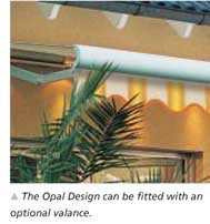 The Opal Design can be fitted with an optional valance